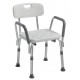 Shower Chair with Back and Removable Padded Arms 